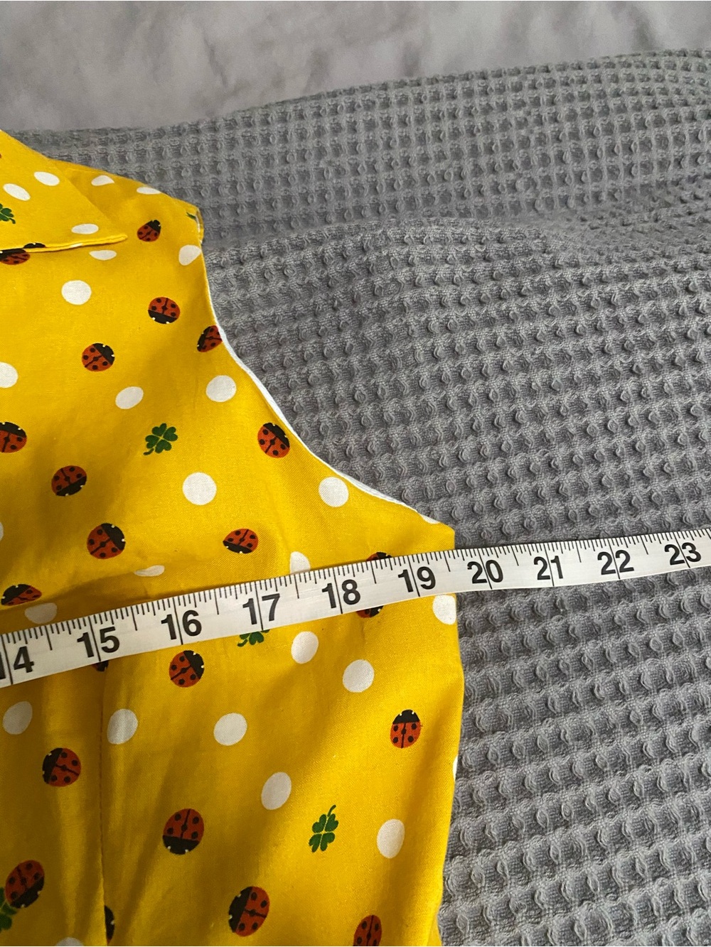 New ModCloth Yellow ladybug Sleeveless Shirt Dress - Picture 6 of 9